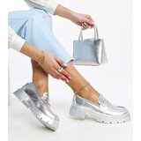 Gemre Silver eco-leather moccasins Mladenka | Shoptok.si