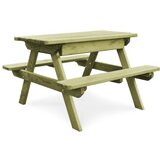  Dječji stol za piknik s klupama 90 x 90 x 58 cm od borovine | shoptok.hr