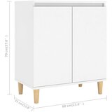  Komoda s drvenim nogama bijela 60x35x70 cm konstruirano drvo | shoptok.hr