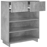  Ormarić za cipele 73 x 38 x 87 5 cm Konstruirano drvo - Betonska siva | shoptok.hr