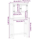 vidaXL Kupaonski ormarić za perilicu rublja Corona od masivne borovine | shoptok.hr