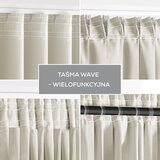 Restilo zasłona BLACKOUT kolor kremowy szarfa upinająca styl klasyczny taśma materiał blackout 285x250 | shoptok.hr