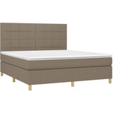  Krevet s oprugama i madracem smeđesivi 180x200 cm tkanina | shoptok.hr