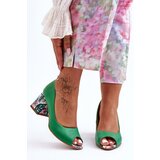 Boto Leather Pumps with Ornamental Heel Lewski Shoes | Shoptok.si
