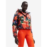 Desigual Red Women Floral Winter Quilted Jacket Cleveland - Women | shoptok.hr