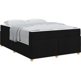  Krevetna konstrukcija s madracem Crna 140 x 200 cm tkanina | shoptok.hr