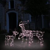 vidaXL 3-dijelna božićna rasvjeta sa sobovima i 229 LED žarulja | shoptok.hr
