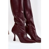 Boto Knee-high heeled women's boots Bordeaux Vionette | shoptok.hr