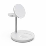 Bežični punjač 3u1 Magsafe za Apple Watch, iPhone i Airpods 15W beli