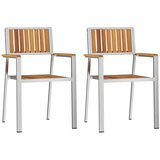  Vrtna stolica 2 pcs Smeđa 56 x 54,5 x 87 cm Čvrsto drvo akacije | shoptok.hr