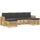  Set vanjskih sofa 6 pcs Bijela i antracit 257 x 122,5 x 73 cm | Eponuda.ba