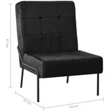 vidaXL Stol za sproščanje 65x79x87 cm črn žamet, (21824973) | Shoptok.si