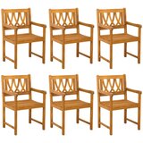  Vanjska klupa 6 pcs Prirodna 56 x 55 5 x 90 cm | shoptok.hr
