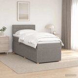  Boxspring krevet s madracem Sivosmeđa 90 x 200 cm Tkanina - Sivosmeđa 90 x 200 cm Dizajn linija | shoptok.hr
