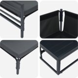 vidaXL Vrtna sedežna garnitura 10 pcs Antracitna Jeklo | Shoptok.si