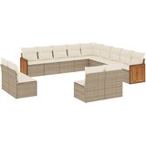  13-dijelni set vrtnih sofa s jastucima poliratan Bež | shoptok.hr