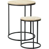  Kolekcija Home & Styling 921671 set 2 klubskih mizic – MDF plošča z lesnim učinkom, kovinski okvir, črno-rjava | Shoptok.si