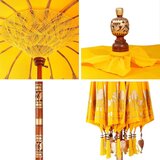  Suncobran Ostalo Žuta x 250 cm Pamuk i drvo | shoptok.hr