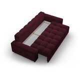 Cosmopolitan Design Bordo rdeča žametna raztegljiva sedežna garnitura s prostorom za shranjevanje 250 cm Wicklow – | Shoptok.si