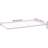  Jastuk za vrtnu klupu plavi 100 x 50 x 3 cm od tkanine Oxford | shoptok.hr