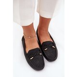 Boto Women's Moccasins With Perforated Pattern And Lacing Black Mirisa | Shoptok.si