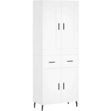  Visoka komoda bijela 69 5x34x180 cm konstruirano drvo | shoptok.hr
