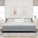  Krevet s opruga kutije Svjetlosiva 200 x 200 cm tkanina | shoptok.hr