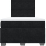  Krevet box spring s madracem crni 120 x 190 cm baršunasti | shoptok.hr
