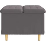  Otoman za pohranu s jastukom Sivi 60 x 60 x 45 cm Umjetna koža | shoptok.hr