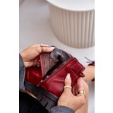Boto PE2 Light Warm Women's Ankle Boots On Platform And Wedge Burgundy Savindria | shoptok.hr