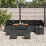  Sjedeća garnitura za vrt 12 kom. Crna poliratan 289 x 164 x 85 cm | Shoptok.si
