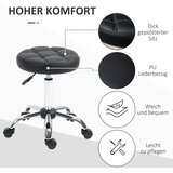  Set od 2 uredske stolice na kotačiće podesiva visina 48-63 cm crne | shoptok.hr