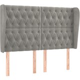 Maison Chic vzglavna omarica - nočna omarica - posteljna omarica z ušesi svetlo sivo 147x23x118/128 cm žamet, (21711341) | Shoptok.si