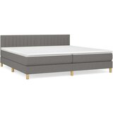  Krevet s oprugama i madracem tamnosivi 200 x 200 cm od tkanine | shoptok.hr