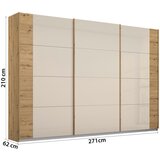 Rauch Möbel omara z drsnimi vrati, barve šampanjca, hrast artisan | Shoptok.si