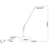 Globo 58504TN - LED stona lampa sa dodirnim prigušiva SILVIO LED/6,5W/230V mat hrom | Eponuda.com