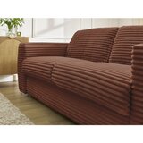 Bobochic Paris Oranžna sedežna garnitura za spanje/raztegljiva iz rebrastega žameta 240 cm Hugo – | Shoptok.si