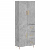 Maison Chic Visoka Komoda - Predalnik betonsko siva 69,5x34x180 cm inženirski les, (21720656) Cene