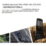 AGM odporni preklopni telefon na tipke flip M10 (4G lte) dual sim, IP68/IP69K/MIL-STD-810H, črn | Shoptok.si