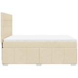  Krevet s oprugama i madracem krem 160x200 cm od tkanine | shoptok.hr