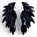  Črni stekleni uhani Angelska krila - CHN - Glass | Shoptok.si