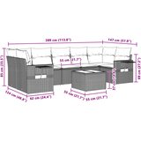  8-dijelni set vrtnih sofa od poliratana s jastucima svjetlosivi | shoptok.hr