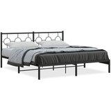 vidaXL okvir za krevet s uzglavljem crni 180x200 cm | shoptok.hr