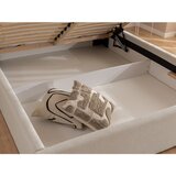Ropez Bež tapecirani bračni krevet s prostorom za odlaganje s podnicom 180x200 cm Cille – | shoptok.hr