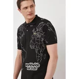 Lacoste Pamučna polo majica boja: crna, s tiskom