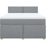  Krevet s oprugama i madracem svjetlosivi 140x190 cm od tkanine | shoptok.hr