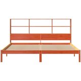 vidaXL Knjižna postelja brez vzmetnice vošč. rjava 200x200 cm borovina | Shoptok.si