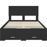  Krevetna konstrukcija Crna 135 x 190 cm Konstruirano drvo | shoptok.hr