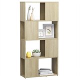 Ormarić za knjige / pregrada boja hrasta 60x24x124,5 cm drveni | shoptok.hr