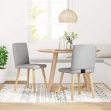 vidaXL Jedilni stoli 2 kosov siva blago | Shoptok.si
